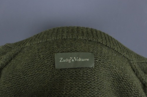 ZADIG & VOLTAIRE SACHA BIS ALN Green Alpaca Wool Full Zip Knit Jacket Size S - Picture 14 of 16