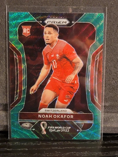 2022 Prizm World Cup Noah Okafor Green Wave Prizm Rookie RC #268 Switzerland