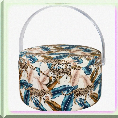 JungleCraft Deluxe Nähkorb Set: Premium Rundkorb mit Notfall Reise - Bild 3 von 7