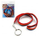 Gaysentials Pleasurably Enjoyable and Exciting Rainbow Nylon Web Key Tag, New