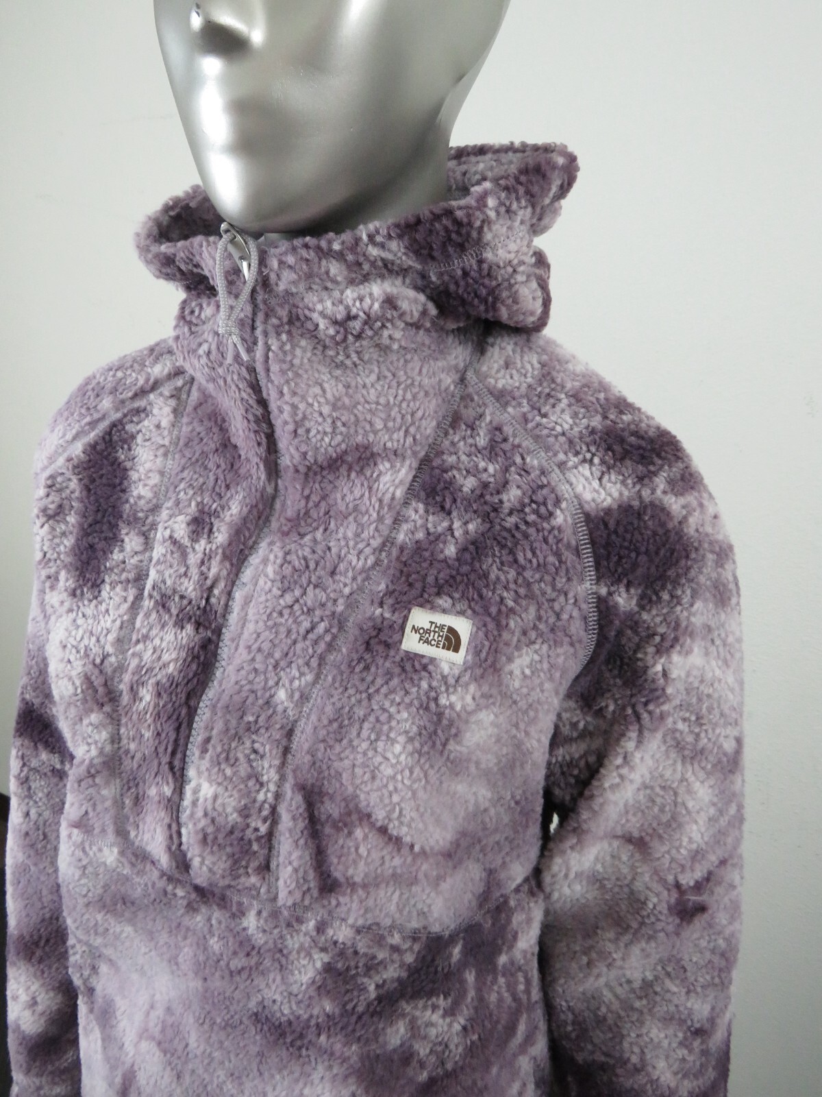 Womens The North Face Ridge Fleece Tunic Hooded Pullover Sweater Jacket Dye