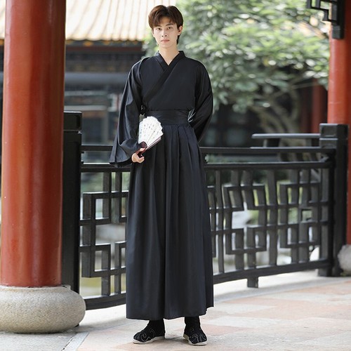 Adult Hanfu Unisex Men Women White Tops Skirt Costume Stage Performance Party - Picture 9 of 14