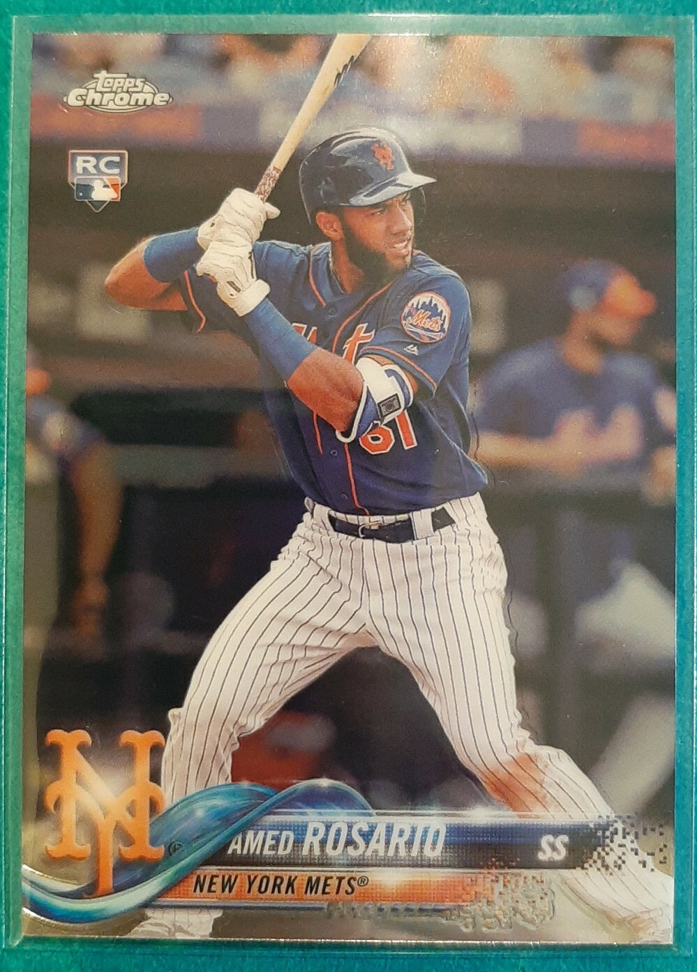 2018 TOPPS CHROME AMED ROSARIO ROOKIE #60 NEW YORK METS