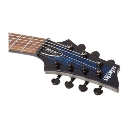 Schecter Omen Elite 7 7 String Electric Guitar Right Hand See Thru Blue Burst - Picture 7 of 8