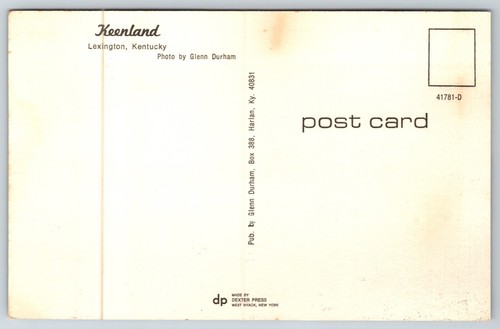 Postcard Keenland, Lexington, Kentucky N7 - Picture 2 of 2