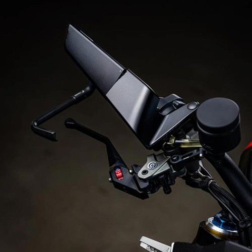 Universal Motorbike Wind Wing Rear View Mirrors Stealth Wind Wing Side Mirror UK - Picture 4 of 10