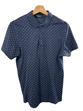 SCOTCH SODA 100 Cotton Knit Navy Tipped Short Sleeve Polo Shirt Casual M