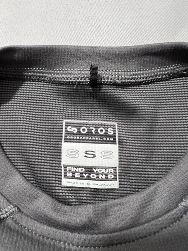 Oros Apparel Nova Long Sleeve Crew Top Shirt Carbon Gray Women’s Small - 第 3/9 張圖片