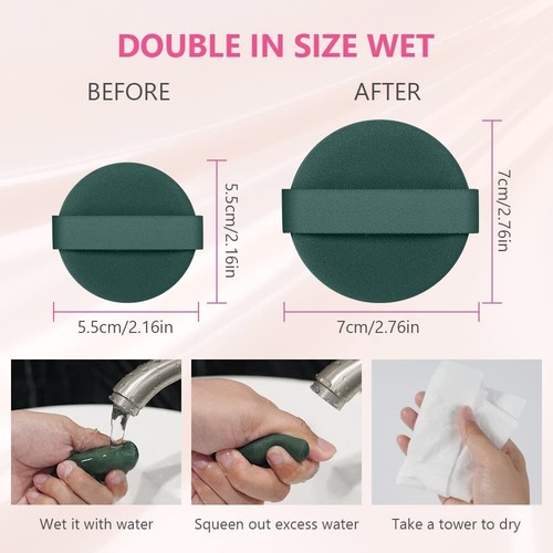 Makeup Sponges 9pcs Reusable Latex-Free Blenders for Foundation Wet Dry Use - Picture 8 of 11