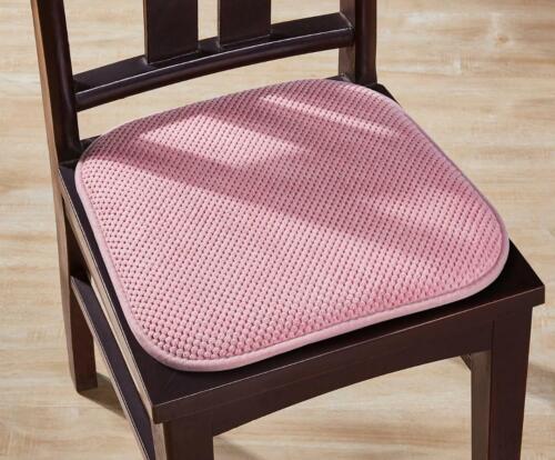 4 Pack: Non Slip Chenille Premium Memory Foam Chair Cushions - Assorted Colors - Picture 50 of 51