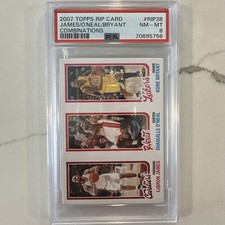 2007 Topps Rip Lebron James, Shaq, Kobe Bryant /99 PSA 8 Pop 2 None Higher