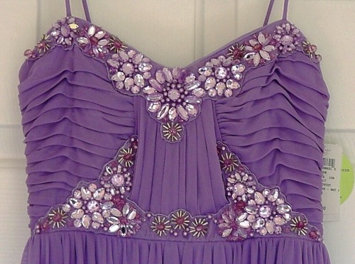 NWT Vintage CITY TRIANGLES Prom Event Wedding Evening Gown Rhinestone Bodice 3 - Picture 5 of 19