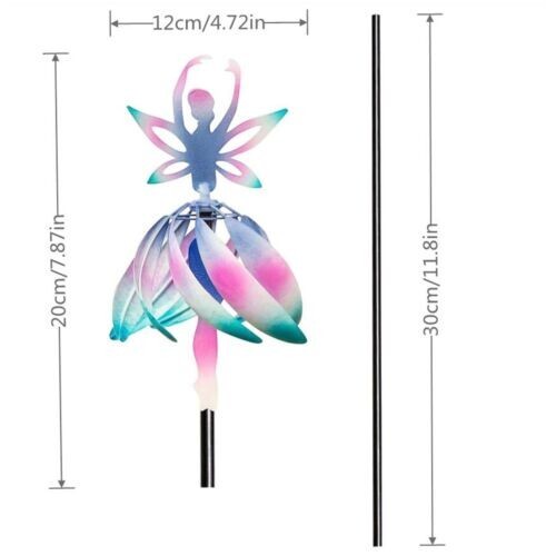 Pinwheel Fairy Windmill Yard Art Angel Ornament Garden Decoration Home Gift UK - Picture 2 of 11