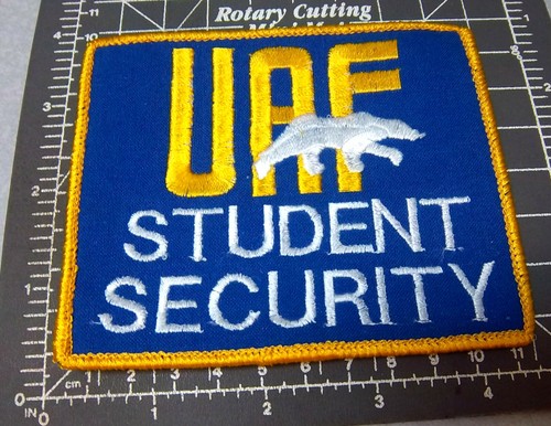 Alaska bestickter Aufnäher, UAF Fairbanks University Student Security Patch, NEU