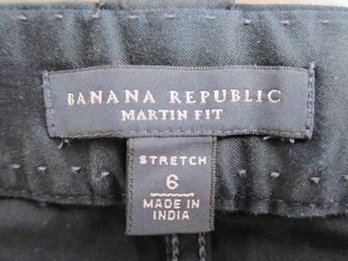 Banana Republic Martin Fit Damen schwarz ausgestelltes Bein Knopf Akzente Größe 6 - Bild 9 von 16