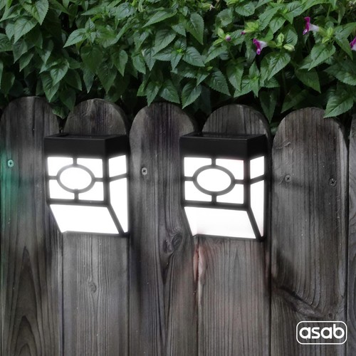 Solarbetriebene LED Gartenleuchten Wandzaun Türschuppen Außen Wasserdichte Lampe - Bild 3 von 9