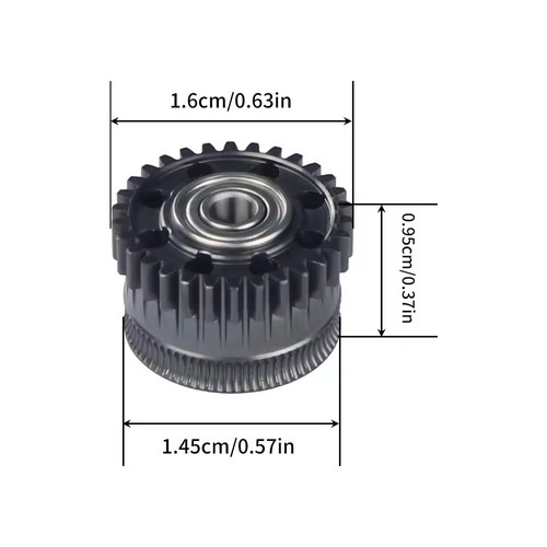 Full Metal Extrusion Gear Kit For Creality K2 Plus DLC Coated 3D Printer AAU - Afbeelding 6 van 6