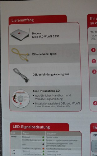 Alice IAD WLAN 3231 Modem/Router mit Zubehör - Sphairon Technologies - gebraucht - Photo 4/4