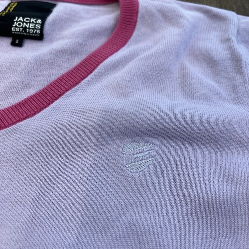 JACK AND JONES KNIT V-NECK LAVENDER SIZE Small - Picture 4 of 5