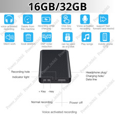300Hr 16GB/32GB Spy Digital Voice Activated Recorder Audio Magnetic MP3 Player