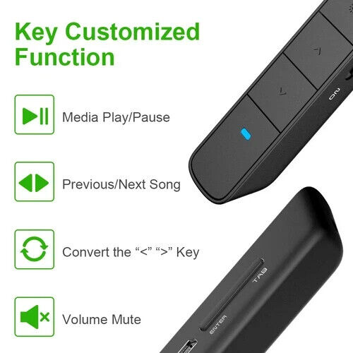 Präsentations Clicker Grünlicht Zeiger USB Wiederaufladbar Kabellos - Bild 6 von 7