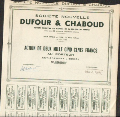 Firma DUFOUR & CHABAUD (LYON 69) (V)