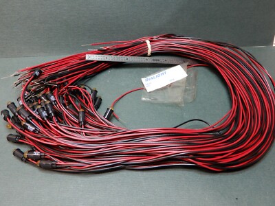 Dialight 559-2301-818 Yellow Wired LED Assemblies Qty 90? NOS Snap In Panel Lite