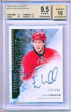 2013-14 SP AUTHENTIC FUTURE WATCH AUTO ELIAS LINDHOLM /999 BGS 9.5 GEM MINT