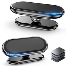 2-Pack Magnetic Phone Holder for Car, Super Strong Magnet 4 Metal Black