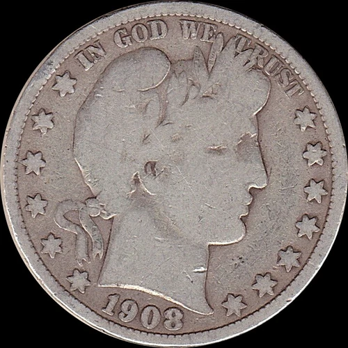 1908-S Barber Half in Good+