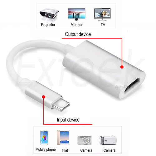 Type-C 3.1 to HDMI VGA USB C US3.0 4 Port HUB Adapter Cable For Macbook iPad Pro - Picture 2 of 12