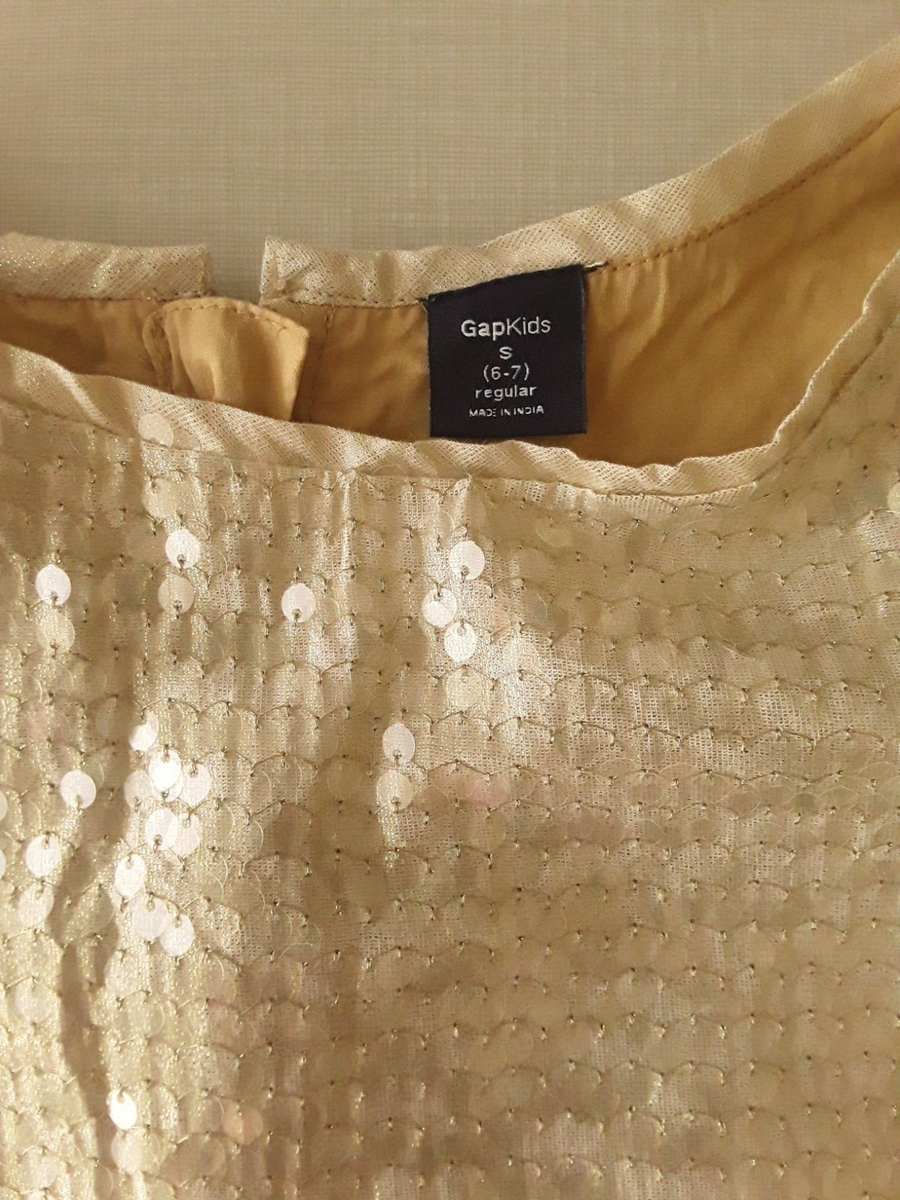 GapKids Girls Gold Sequin Party Dress Size ( S 6-7 ) Holiday Special | eBay