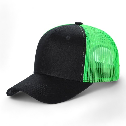 Trucker Hat Cotton Mesh Baseball Snapback Cap Flat Visor Plain Hip Hop Mens MB - Picture 32 of 135