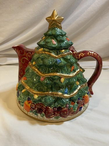 Bella Casta große Weihnachtsbaum Teekanne von Ganz ~ KEINE Chips / Risse ~ Top Zustand - Bild 3 von 12