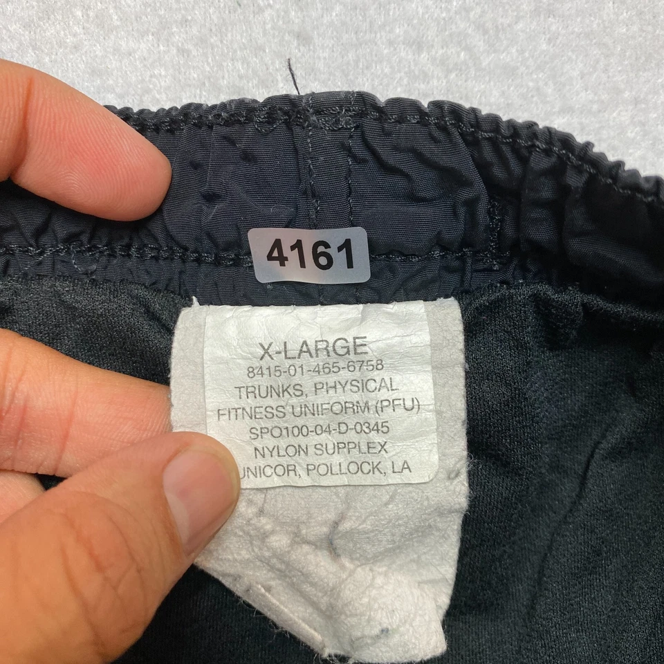 Vintage US ARMY Running Training Shorts Men's XL Black Drawstring Lined - Image 2 of 4