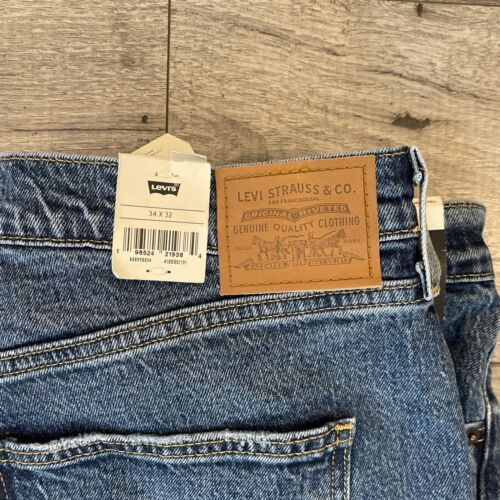 Levi's 70's High Flare Leg Jeans Medium Wash Distressed Denim 34 x 32 - Picture 2 of 14