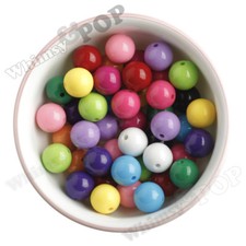 16mm Colorful Chunky Bubblegum Beads, Round Acrylic Beads, Colorful Beads - USA