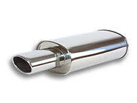 Vibrant 1045 STREETPOWER Oval Muffler w/ 4.5" x 3" Oval Angle Cut Tip 3" inlet - Imagen 1 de 1