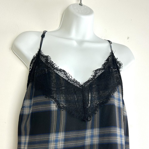 City Chic camisole tank 16 Lace black tartan whimsigoth punk dark academia goth - Picture 4 of 7