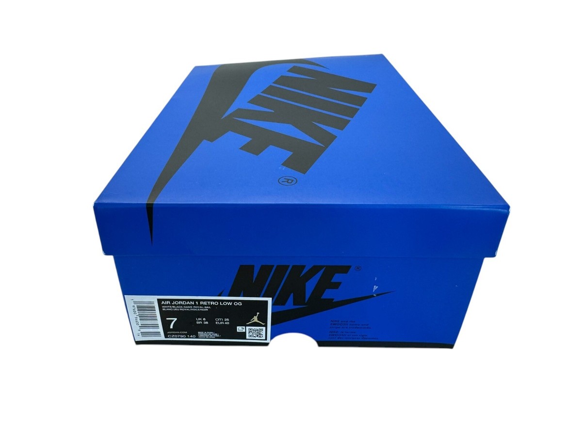 BOX ONLY! Jordan 1 Retro Low OG Nike Blue Box w Tissue BOX ONLY