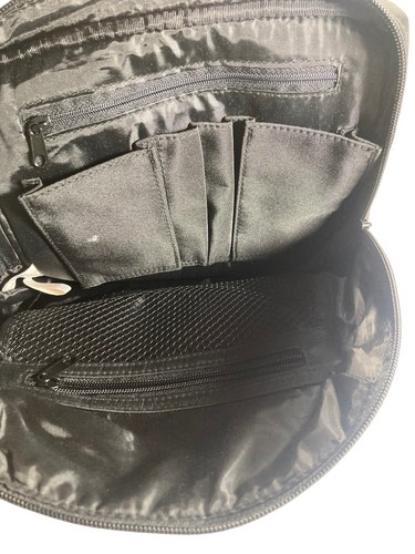 Disney Store Mickey & Minnie Embroidered Black Backpack Small 12x10x6.5 Adjust - Picture 7 of 12