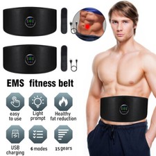 1/2Pack 2024 EMS Abdominal Muscle Core Toning Trainer Stimulator Flex Toner Belt
