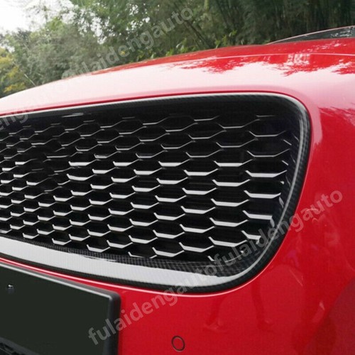 For Jaguar E-PACE 18-20 Carbon fiber Car Front Grille Outline Trim Molding cover - Picture 4 of 6