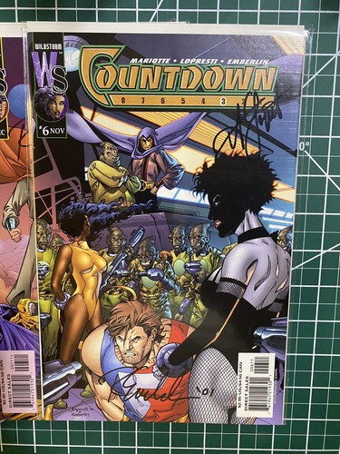 Countdown 1-8 2000 Wildstorm Complete SIGNED by Aaron Lopresti + Randy Emberlin - Picture 7 of 9