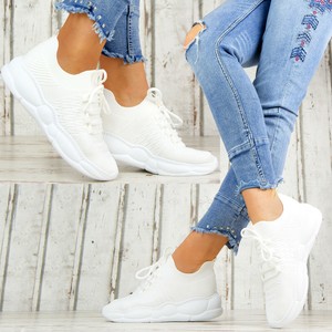 Neu Bequeme Plateau Sneaker Damenschuhe Weiß Sportschuhe Praxis Pflege 0003
