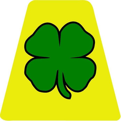 Green Shamrock HELMET TETS TETRAHEDRONS HELMET STICKER  EMT REFLECTIVE - Picture 1 of 3