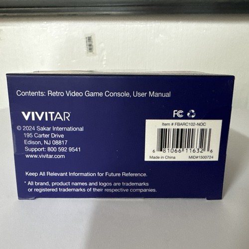 Vivitar Retro Mini Video Game Console 200 Games Included Mini TV New In Box - Picture 6 of 6