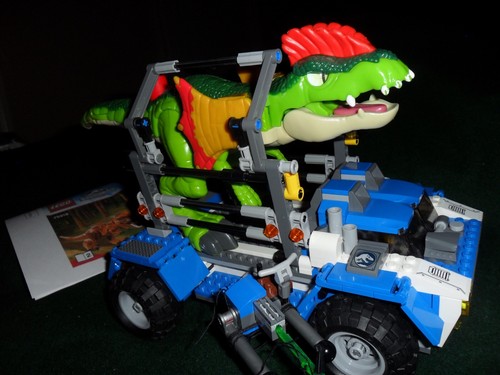 LEGO Jurassic World: T. Rex Tracker 75918 Truck and Cage only. No Instructions - Picture 13 of 16