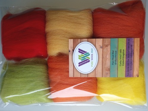 Assorted Colours* 100% Merino Wool Tops for Wet & Dry Felting, Packs of 30 grams - Picture 181 of 246