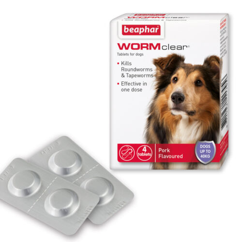 BEAPHAR DOG CAT WORMER VET STRENGTH TABLETS WORMCLEAR CATS SMALL & LARGE DOGS - Picture 19 of 23